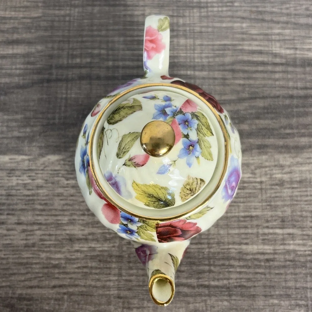 A Special Place Vintage‎ 2003 Mini Floral Tea Pot Rose Boho Cottage Decor Piece